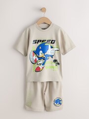 石色 - 索尼克T恤和短裤套装（3-16岁） - 图片4 / 8