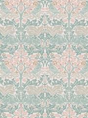 William Morris At Home Lullaby Blue Brother Rabbit 10M Wallpaper - Image 4 of 6
