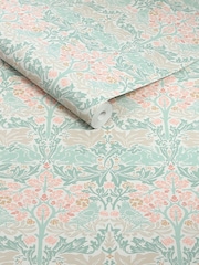 William Morris At Home Lullaby Blue Brother Rabbit 10M Wallpaper - Image 6 of 6