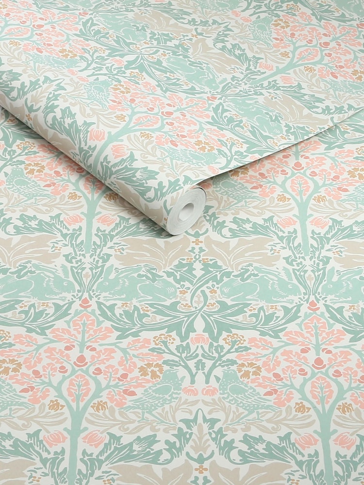 William Morris At Home Lullaby Blue Brother Rabbit 10M Wallpaper - Image 6 of 6
