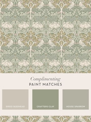 William Morris At Home Sage Brother Rabbit 10M Wallpaper - Image 4 of 5