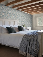 William Morris At Home Dusk Blue Honeysuckle 10M Wallpaper - Image 1 of 4