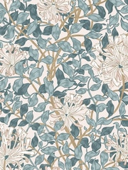 William Morris At Home Dusk Blue Honeysuckle 10M Wallpaper - Image 2 of 4