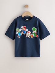 Navy Mario Gaming T-Shirt (3-16yrs) - Image 1 of 4