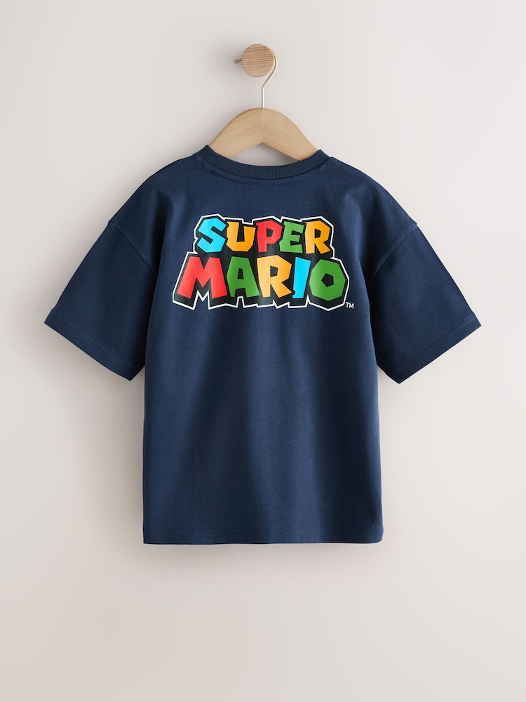 Navy Mario Gaming T-Shirt (3-16yrs) - Image 2 of 4