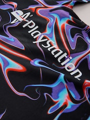 Black/Multi Cotton Playstation Short Sleeve T-Shirt (3-16yrs) - Image 3 of 4