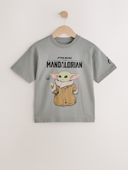 Charcoal Grey Mandalorian Short Sleeve T-Shirt (3-16yrs) - Image 1 of 4