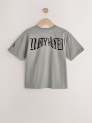 Charcoal Grey Mandalorian Short Sleeve T-Shirt (3-16yrs) - Image 2 of 4