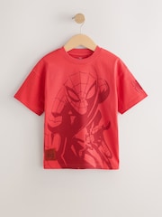 Red Tonal Spiderman Short Sleeve T-Shirt (3-16yrs) - Image 1 of 6