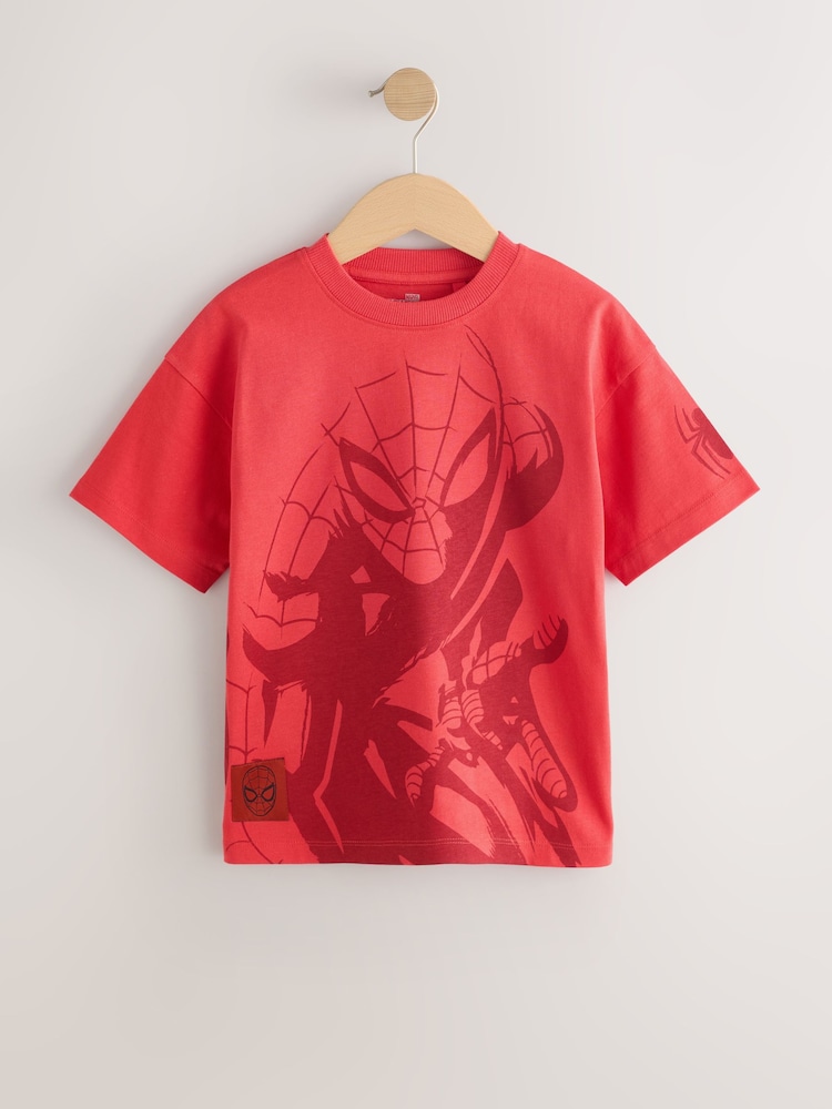 Red Tonal Spiderman Short Sleeve T-Shirt (3-16yrs) - Image 1 of 6