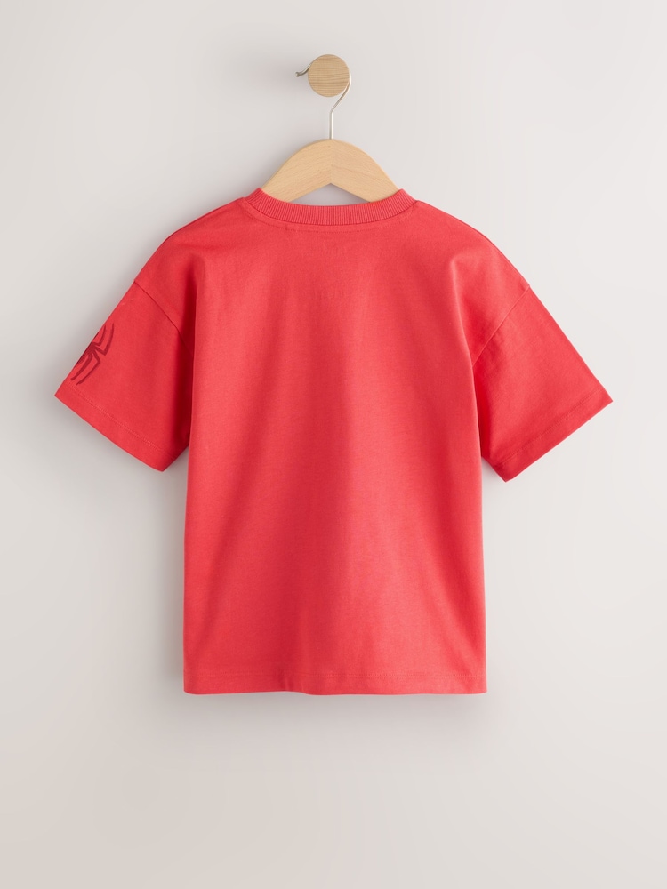 Red Tonal Spiderman Short Sleeve T-Shirt (3-16yrs) - Image 2 of 6
