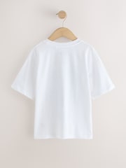 Alb - Felix Cat Short Sleeve T-Shirt (3-16yrs) - Imaginea 2 din 4