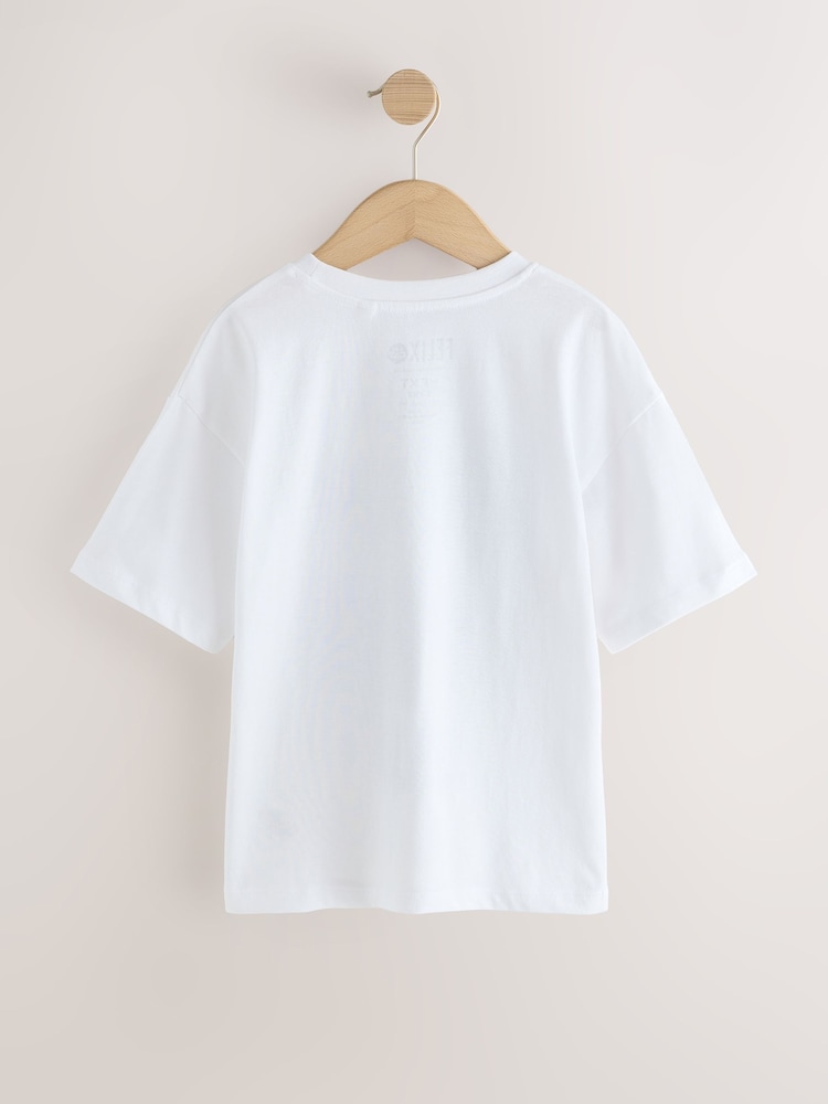 Alb - Felix Cat Short Sleeve T-Shirt (3-16yrs) - Imaginea 2 din 4 Alb - Felix Cat Short Sleeve T-Shirt (3-16yrs) - Imaginea 2 din 4