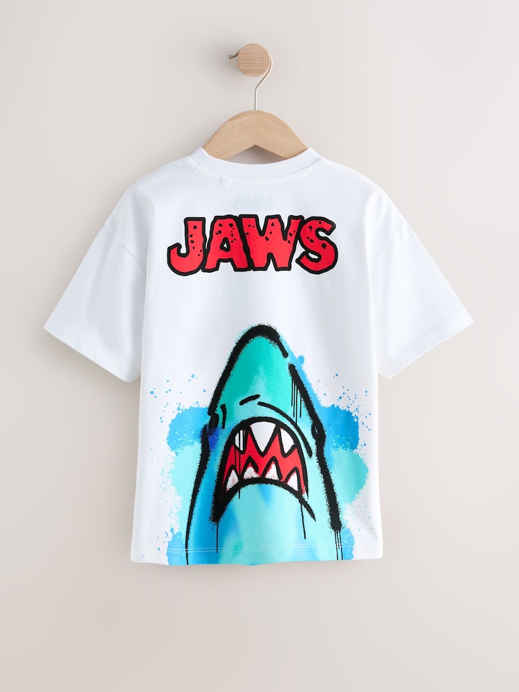 Alb Back Imprimeu - Jaws T-Shirt (3-16yrs) - Imaginea 2 din 4