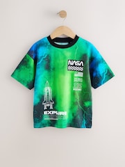 Black/Green NASA Short Sleeve T-Shirt (3-16yrs) - Image 1 of 4