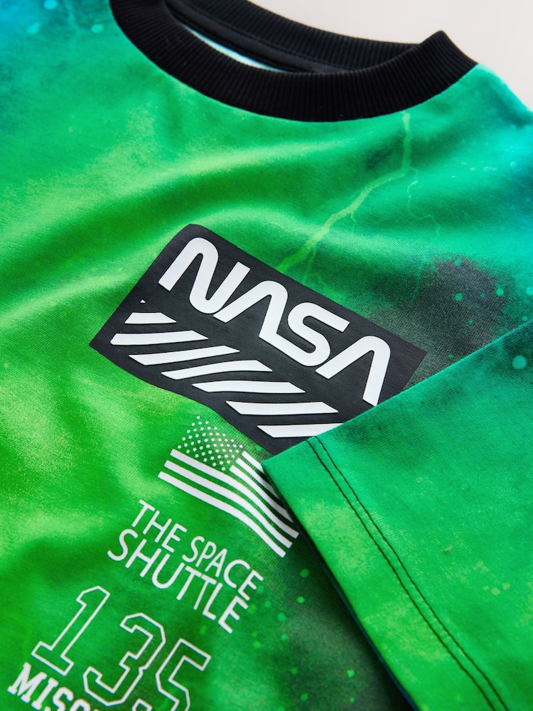 Black/Green NASA Short Sleeve T-Shirt (3-16yrs) - Image 4 of 4
