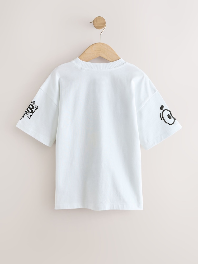 White Graffiti Spongebob T-Shirt (3-16yrs) - Image 2 of 4