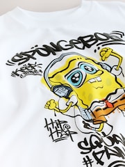 White Graffiti Spongebob T-Shirt (3-16yrs) - Image 3 of 4