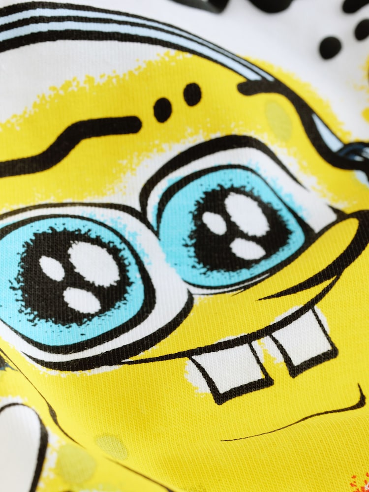 White Graffiti Spongebob T-Shirt (3-16yrs) - Image 4 of 4