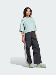 adidas Originals Black 3-Stripes Woven Parachute Tracksuit Bottoms - Image 1 of 5