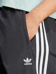 adidas Originals Black 3-Stripes Woven Parachute Tracksuit Bottoms - Image 3 of 5
