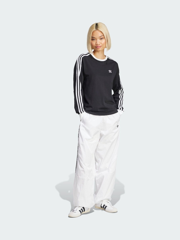 adidas Originals Black Adicolor 3-Stripes Regular Long Sleeve T-Shirt - Image 1 of 5