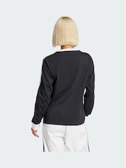 adidas Originals Black Adicolor 3-Stripes Regular Long Sleeve T-Shirt - Image 2 of 5