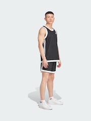 adidas Originals Black Mock Eyelet Shorts - Image 1 of 5