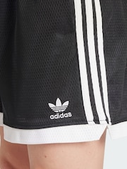 adidas Originals Black Mock Eyelet Shorts - Image 4 of 5