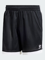 adidas Originals Black Mock Eyelet Shorts - Image 5 of 5
