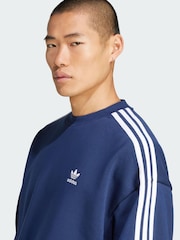 adidas Originals Blue Adicolor Oversized Crew Sweatshirt - Image 3 of 5