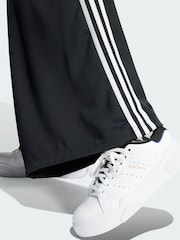 adidas Originals Black Adicolor Satin Wide Leg Track Joggers - Image 3 of 5