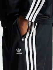 adidas Originals Black Adicolor Satin Wide Leg Track Joggers - Image 4 of 5