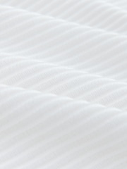Ecru White Textured Smart Zip Neck Polo Shirt - Image 6 of 7
