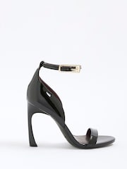 River Island Black Wide Fit Banana Heel Sandals - Image 2 of 6