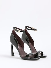 River Island Black Wide Fit Banana Heel Sandals - Image 3 of 6