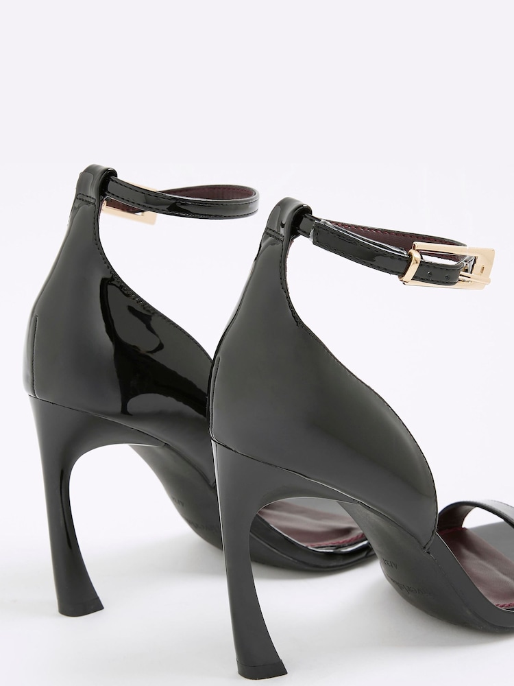 River Island Black Wide Fit Banana Heel Sandals - Image 6 of 6
