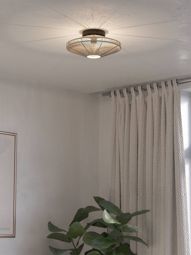 Eglo Black Midsumer Timeless Fabric Ceiling Light - Image 1 of 6 Eglo Black Midsumer Timeless Fabric Ceiling Light - Image 1 of 6