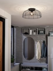 Eglo Black Rinroe Steel Wire Ceiling Light - Image 1 of 6