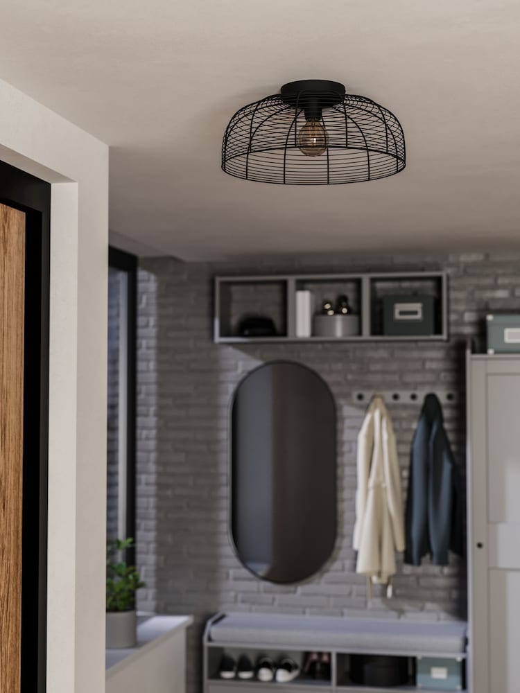 Eglo Black Rinroe Steel Wire Ceiling Light - Image 2 of 6 Eglo Black Rinroe Steel Wire Ceiling Light - Image 2 of 6