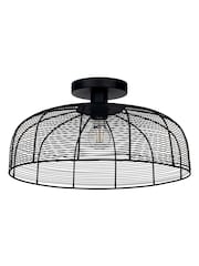 Eglo Black Rinroe Steel Wire Ceiling Light - Image 3 of 6