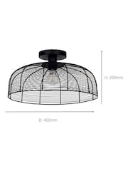 Eglo Black Rinroe Steel Wire Ceiling Light - Image 5 of 6