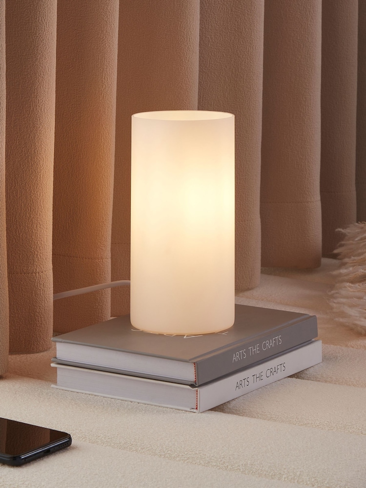 Eglo White Geo Matte Glass Table Lamp - Image 1 of 5