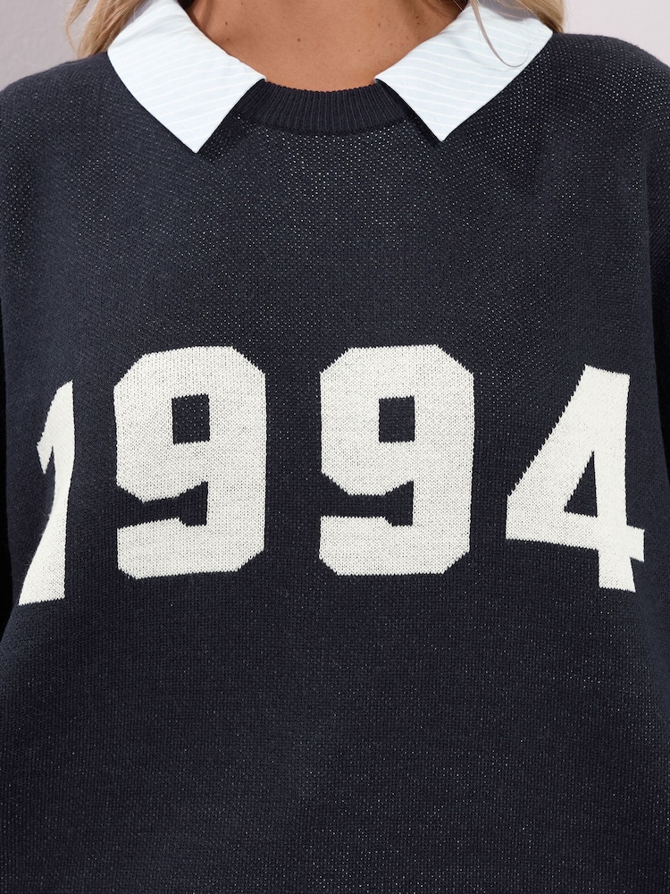 Yours Curve Blue 2-In-1 Shirt - Image 2 of 5