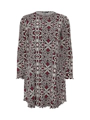 Yours Curve Brown Printed Ribbed Tunic - Image 5 of 5