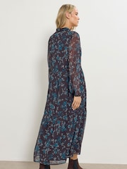 Long Tall Sally Purple Floral Print Midaxi Chiffon Dress - Image 3 of 5