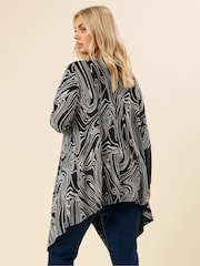 Cardigan Yours Curve Abstract PU com punhos - Imagem 2 de 5
