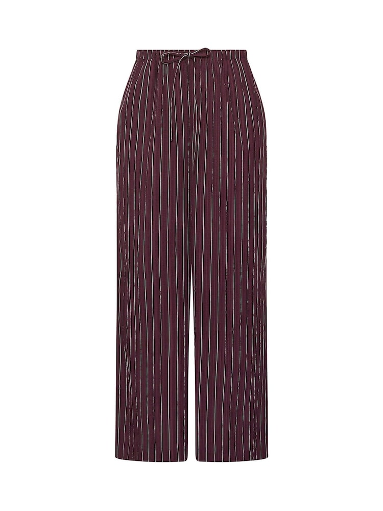 Yours Curve Red Pull On Wide Leg Trousers - Image 5 of 5