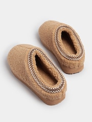Yours Curve Brown Borg Mule Slippers - Image 3 of 5