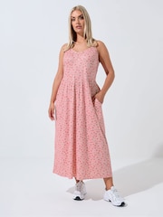 Yours Curve Limited Ditsy V Waist Dress - Imagem 2 de 5